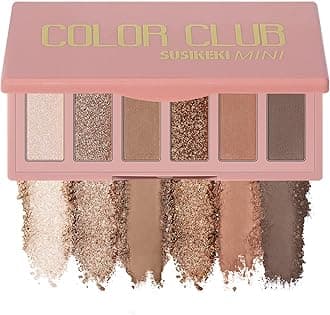 6 Colors Mini Eyeshadow Makeup Palette Caramel & Bronzed Neutral Tone Eye Shadow Matte & Shimmer Nude Make Up Pallet with Mirror Blendable Highly Pigmented Travel Size Gift Kit 05