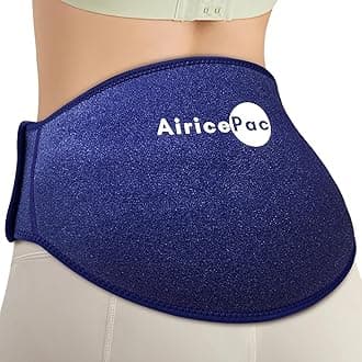 AiricePac Ice Pack for Back Pain Relief, Reusable Gel Lower Back Wrap, Cold Compress Therapy for Waist Lumbar Injuries, Sciatic Nerve, Herniated or Degenerative Disc, Coccyx, Tailbone Pain Blue