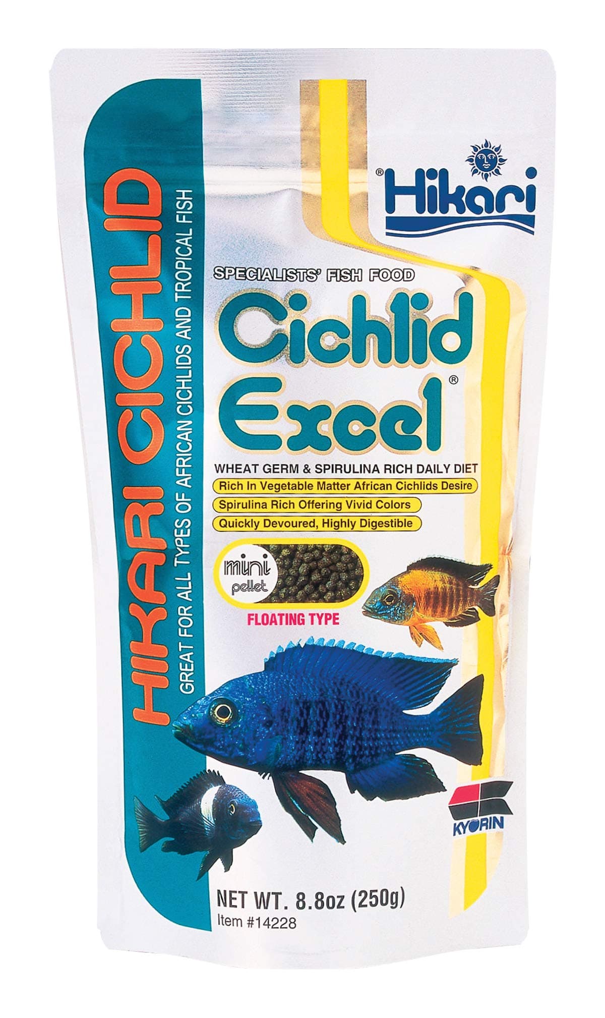 Cichlid Excel Floating Pellets for Pets, 250 g