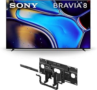 Sony 55 Inch OLED 4K Ultra HD TV BRAVIA 8 Smart Google TV (K-55XR80) Ultra-Slim TV Wall Mount Bracket for Select BRAVIA TV's (SU-WL905)