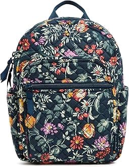Women's Cotton Small Backpack, Fresh-Cut Floral Green, One Size
