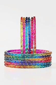 Rain Drop Glass Bangles Set For Women And Girls Pack of 12(Size 2.10 And 2.12 Avaiables)