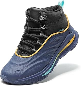 DREAM PAIRSBoys Girls Boots Kids High Top Sneakers Shoes Outdoor Hiking DuraPlay Lace Up Shoes for Little/Big Kid