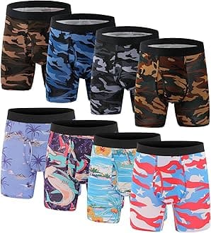 Men's Underwear Boxer Briefs Bamboo Viscose Trunks Soft Comfortable Multipack
