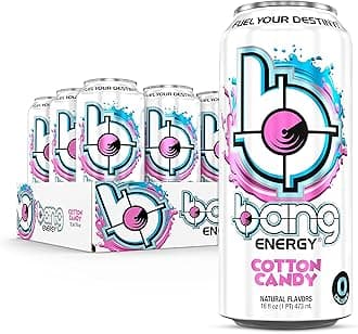 Bang Energy Cotton Candy, Sugar-Free Energy Drink, 16-Ounce | Pack of 12
