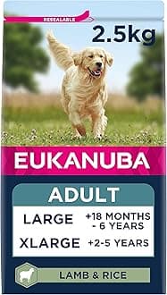 Eukanuba Complete Dry Dog Food for Adult Large and Giant Breeds with Lamb and Rice 2.5 kg