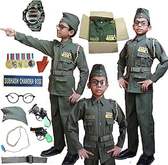 SCRIPTURE Fancy Dress Army costumes for kids |Indian Army, Police, BSF & Subhash Chandra Bose costumes for boys & girls fancy dress costumes for school function