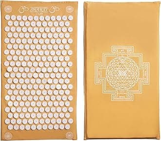 ShaktiMat Classic Acupressure Mat, Light Intensity in Yellow, Relieves Stress & Tension, Promotes Relaxation & Focus | Similar to Acupuncture, No Needles Required | FSA/HSA Eligible