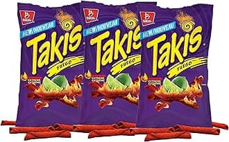 Takis Fuego Crisps Multipack (Hot Takis Chips Chili-Lime Flavour) 3x56g