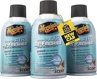 Whole Car Air Re-Fresher,Odor Fighting Mist, Fights Off Strong Vehicle Odors,Air Freshener, New Car Scent - Three 2 Oz Spray Bottles