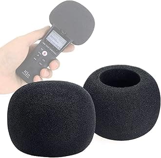 Zoom H1n & H1 Recorder Foam Windscreen, Wind Cover Pop Filter Fits Zoom H1n Handy Portable Recorder (2 PCS)