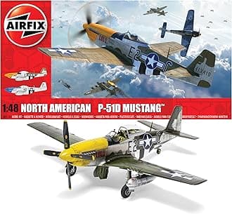 Airfix A05138 North American P51-D Mustang (Filletless Tails), Assorted