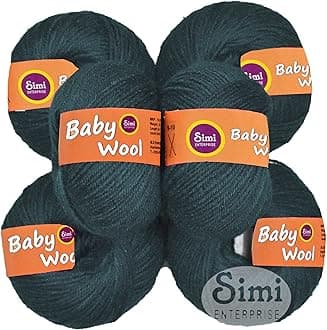 100% Acrylic Wool Deep Grey (12 pc) Baby Soft 4 ply Wool Ball Hand Knitting Wool/Art Craft Soft Crochet Hook Yarn, Needle Knitting Yarn Thread Dye P Q R SS