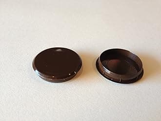 Hinge and Bracket Supplies 10 x 35mm Cabinet Hinge Hole Covers Dark Brown