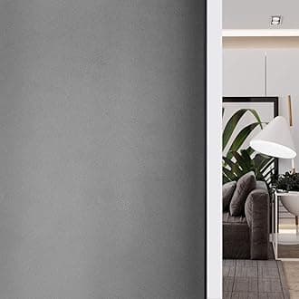 HIDBEA Frosted Window Privacy Film - Non Adhesive Static Cling Glass Stickers Sun UV Blocking Heat Control Door Covering Decals for Home Office(17.5 x 78.7 Inch, Frosted Gray)