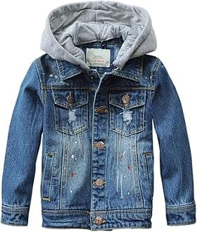Boys' Denim Jacket Outerwear, 12M-12 Years