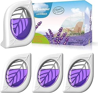 Air Freshener for Home, 4 Pack, Lavender, Odor Eliminator for Small Area Closets Bathroom Pets Strong Odor, Up to 120 Days