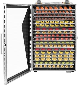 Food Dehydrator 18/20 Stainless Steel Trays,Food Dehydrator Machine | Jerky Dryer With Digital Adjustable Timer & Temperature Control - Electric Food Preserver Machine,Fruit Dehydrator (18 Tray)