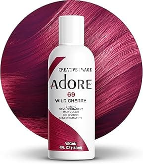Adore Semi Permanent Hair Color (069 Wild Cherry) | Vegan & Cruelty-Free Red Hair Dye | No Ammonia, No Peroxide, No Alcohol | 4 Fl Oz