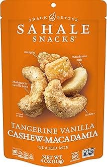Sahale Snacks Tangerine Vanilla Cashew Macadamia Glazed Mix, 4 Ounces