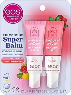 24H Moisture Super Balm- Pink Lemonade & Wild Cherry Slushie, Lip Mask, Day or Night Lip Treatment, Made for Sensitive Skin, 0.35 fl oz, 2-Pack