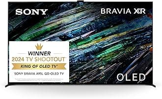 QD-OLED 77 inch BRAVIA XR A95L Series 4K Ultra HD TV: Smart Google TV with Dolby Vision HDR and Exclusive Gaming Features for The PlayStation® 5 XR77A95L- Latest Model,Black