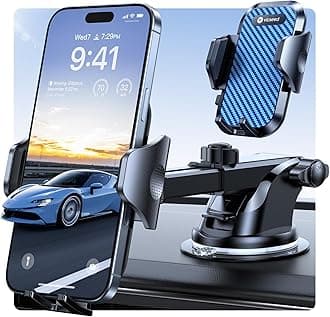 [True Strongest Suction] [Pro Rally Racing-Grade] Phone Holders for Your Car 2025 Upgraded Car Phone Holder Mount Truck Stand Cradle for iPhone 16 Pro Max Samsung All Phones, Light Blue