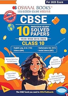 Oswaal Cbse 10 Years' Solved Papers, Yearwise (2016-2025) Class 10