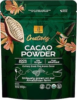 U Chocolate Organic Cacao Powder - Natural - Fresh From our Farm (1 bag (16 oz))