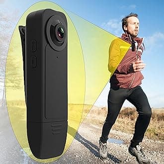 Small Body Camera 64GB 1080P Full HD Mini Cam Body Wear Camera, Bike Cameras Cycling Video Recorder, Portable Pocket Cams with Back Clip, Video & Audio Recording, Motion Activated