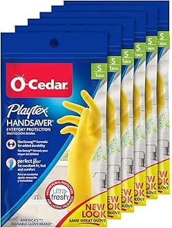 PLAYTEX HandSaver Reuseable Rubber Cleaning Gloves 6 Pairs