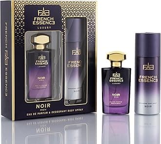 FRENCH ESSENCE Luxury Gift Set For Men - Perfume 60Ml & Deodorant 120Ml | Perfume and Deo Combo|Premium Gift for Husband & Boy Friend (Noir)