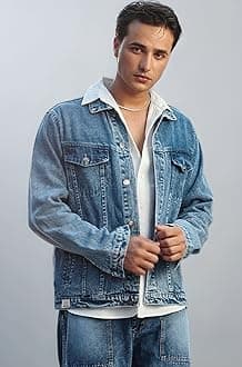 Men's Regular Fit Washed Full Sleeve Denim Jacket