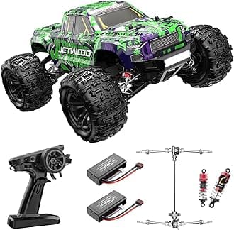 - 1/16 Fast Remote Control Car for Adults, Electric 4WD RTR RC Cars, High Speed RC Truck Gifts for Boys, Max 38 kph Offroad RC, JC16W with 2 Batteries