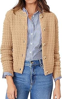 PRETTYGARDEN Women's Knit Cardigan Sweaters Casual Long Sleeve Open Front Button Down Trendy Jackets Outerwear