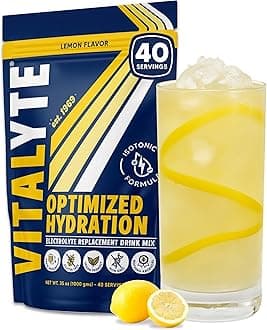 Electrolyte Powder Drink Mix, Isotonic Electrolyte Hydration Mix, Gluten Free Post Workout Powder Mix, Pack of 1, 35 oz., Lemon Flavor
