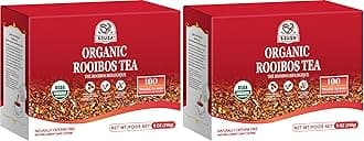 52USA Rooibos Tea Organic, 100 Teabags, Naturally Sweet Herbal Tea, Caffeine Free Rooibos Tea, Farmed in South Africa, 9oz (250g) (Pack of 2)