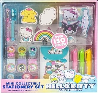 Hello Kitty and Friends Mini Collectible Stationery Set, Cute Stationery, Sanrio Accessories, Cute Sticky Notes, Kawaii School Supplies, Fun Office Supplies, Kawaii Stationery, Cute Hello Kitty Stuff