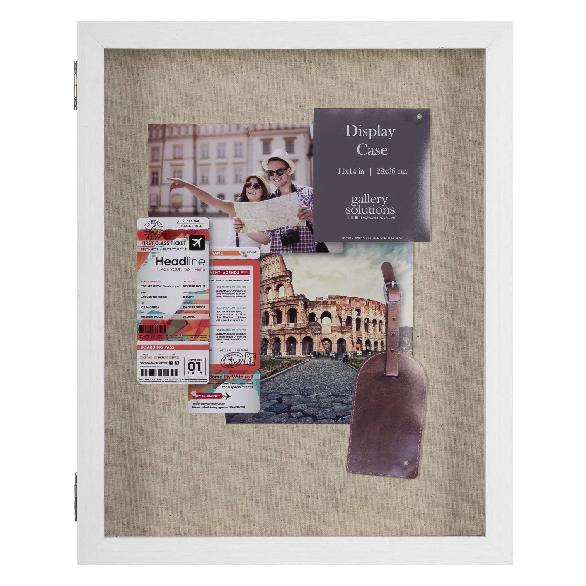 Everly Hart Collection 11x14 White Picture Frame Display Shadow Boxes, Medium