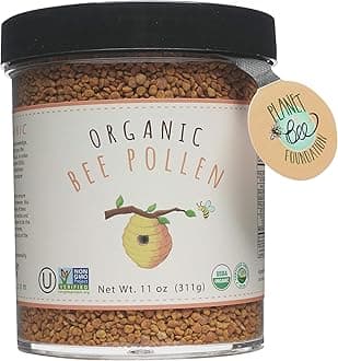Organic Bee Pollen - 100% USDA Certified Organic, Non-GMO, Halal, Kosher Certified, Pure & Natural Bee Pollen - Superfood Packed with Proteins, Vitamins & Minerals - Gluten Free - 311g