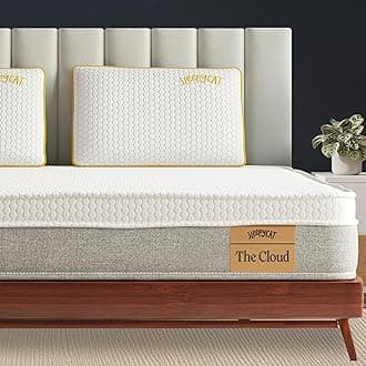 SleepyCat Cloud Mattress | Hotel-Like Quilted EuroTop with Memory Foam & Latex | No-Motion Transfer Pocket Spring | Pressure Relief & Luxurious Feel | Double Size (72x48x8 Inches)