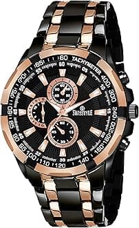 Two Tone Chrono Look Analog Stainless Steel Watch-SS-GR6612 For Men