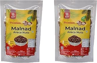 Malnad Arecanut Diamond Cutting 200gm+ 200gm Betelnut Chali Supari Tukda (Size 6 & 8MM)…