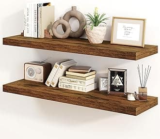 Fun Memories 30" Floating Shelves, Rustic Brown