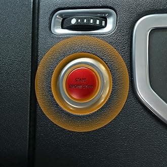 LLKUANG Red & Silver Engine Start Stop Push Button Switch Sticker Cover for LR4 Discovery 4 & Land Rover Range Rover Sport 2010-2013 Aluminum Alloy Car Accessory (Red)