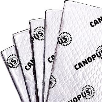 CANOPUS Car Sound Deadening Mat - 80 mil, 18 sqft, Butyl Sound Deadener for Trunk, Doors, Floor & Ceiling, Audio Dampening Material, Pack of 9 Sheets, Silver