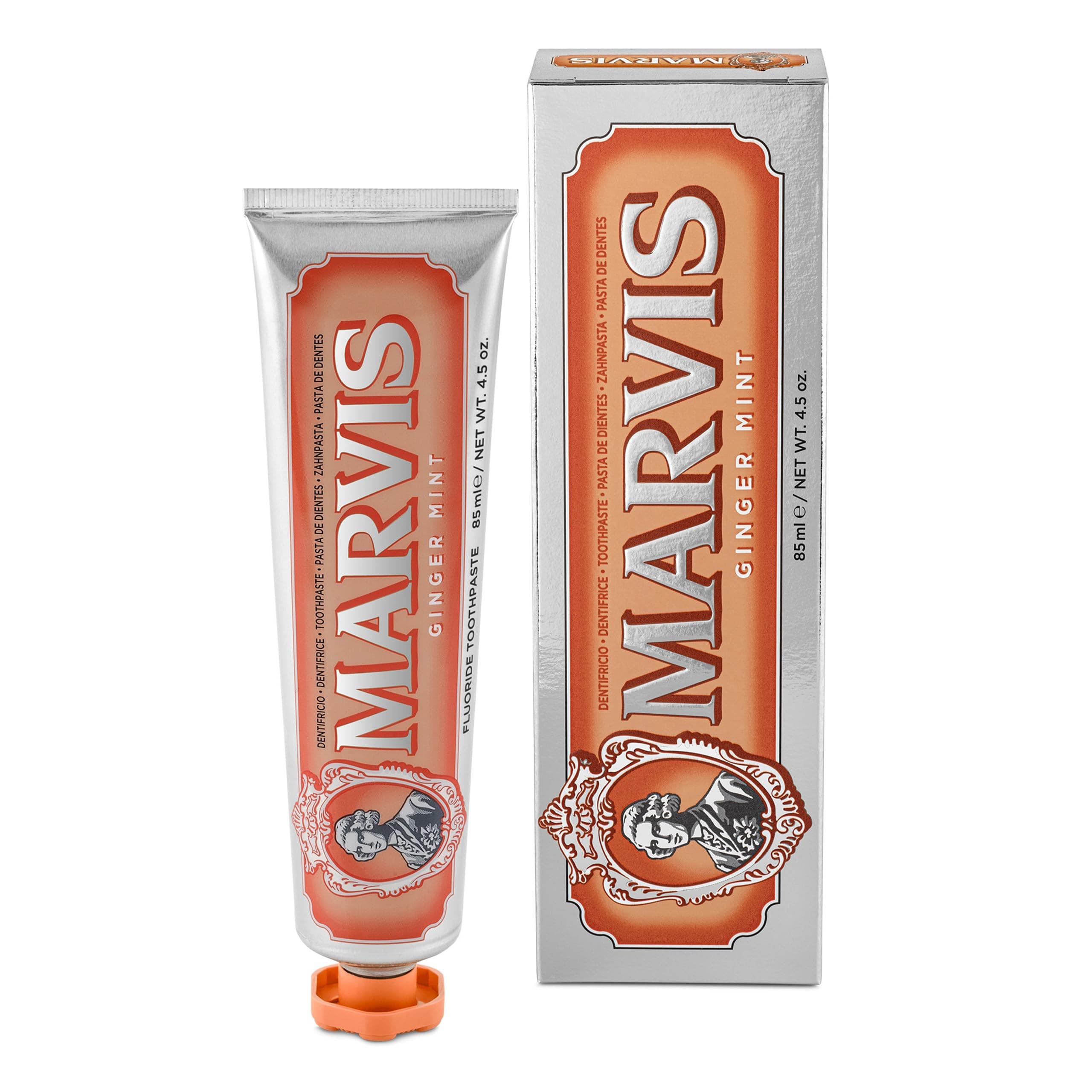Ginger and Mint Toothpaste, 85ml, Flavoured Toothpaste Helps Remove Plaque and Reduce Bacteria, Lasting Freshness