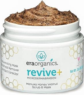 Microdermabrasion Facial Scrub & Face Exfoliator - Natural Exfoliating Face Mask with Manuka Honey & Walnut - Moisturizing Facial Exfoliant for Dull Dry Skin, Wrinkles, Acne Scars & More 2.0oz/56.6g