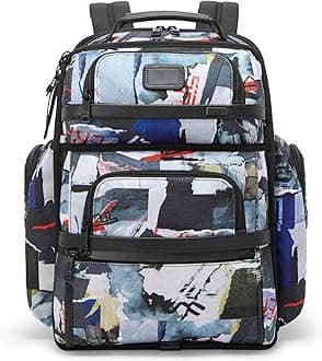 TUMI - Alpha Brief Pack - Men's and Women's Work and Travel Laptop Backpack with Padded Adjustable Strap - Fits Up to 15" Screen - Wheatpaste Print
