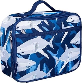 Wildkin Children's Shark Lunch Box, Navy Blue